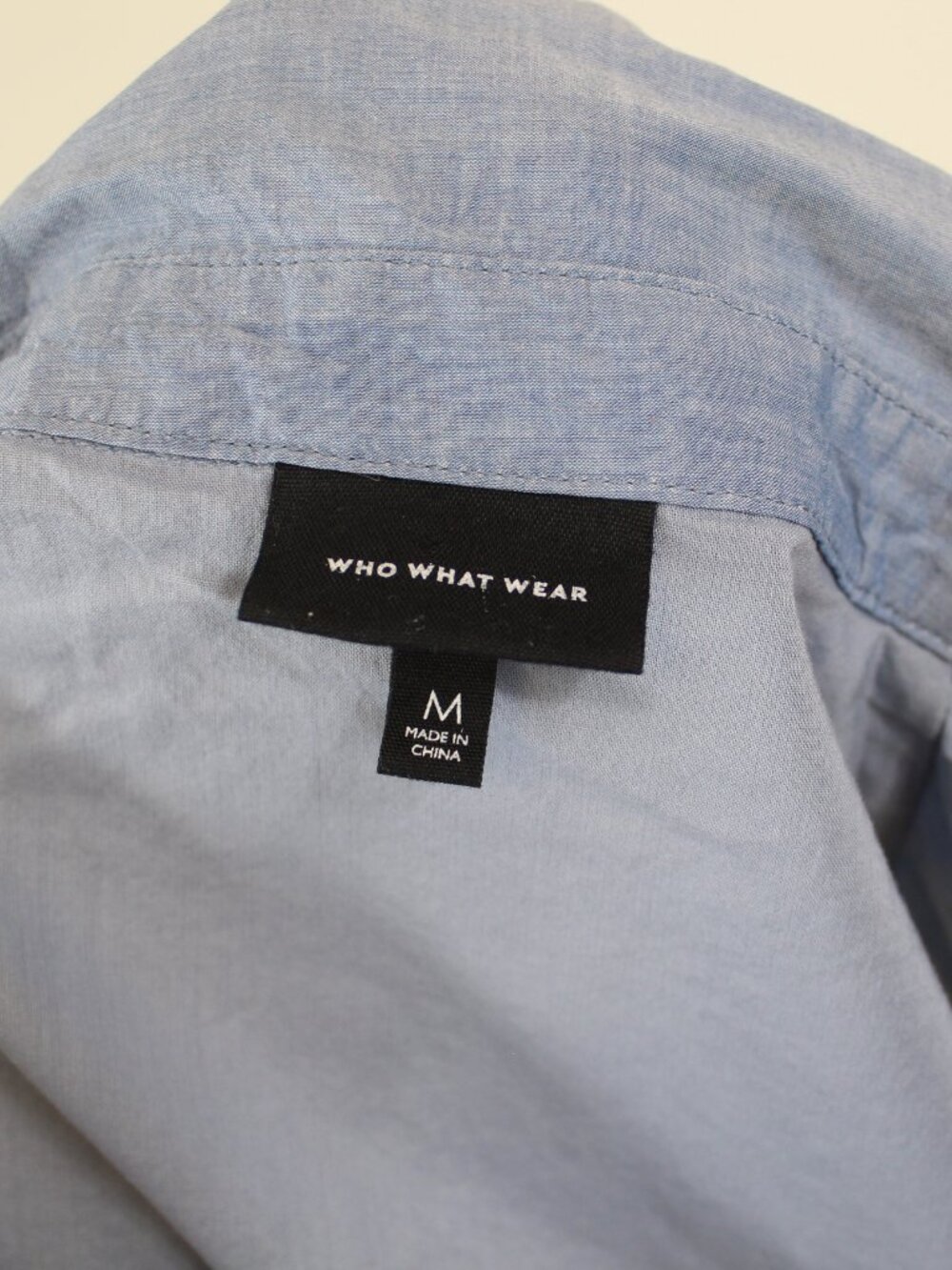 Who What Wear Chambray Shirt Dress M Blue Sleeveless Button Front - Picture 13 of 13
